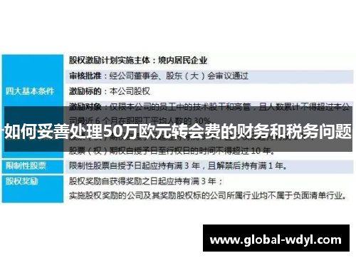 如何妥善处理50万欧元转会费的财务和税务问题